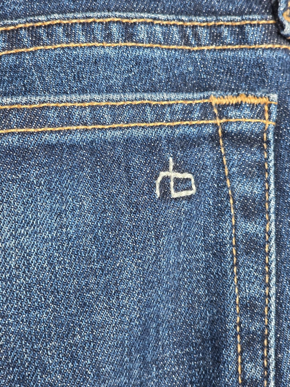 Rag & Bone "Tomboy" Slim Straight Jeans in Aged Dark Wash – Size 27 X 28.5" - Picture 12 of 16